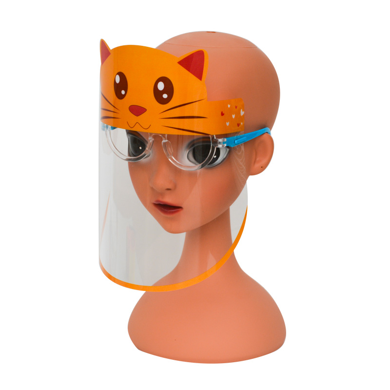0,3 mm Kids Light Custom Face Guard Kunststoff Gesichtsschutz Antifog mit Brille