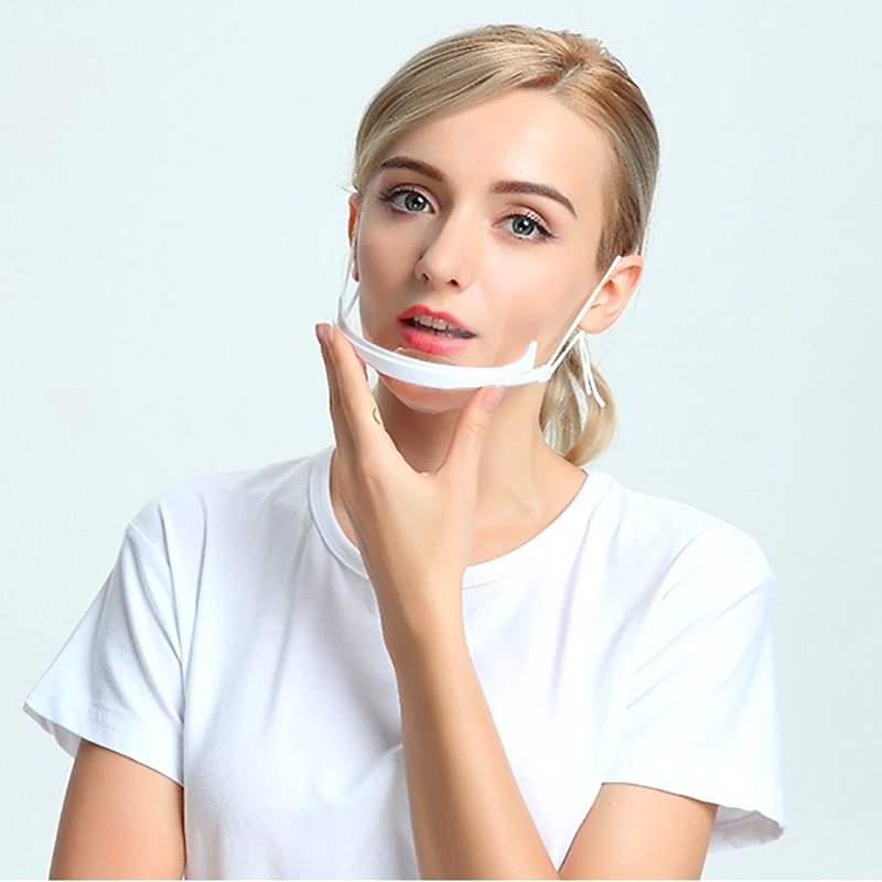 Mundschutzabdeckung Küche Anti Fog Nose Mundschutz Transparenter Kunststoff