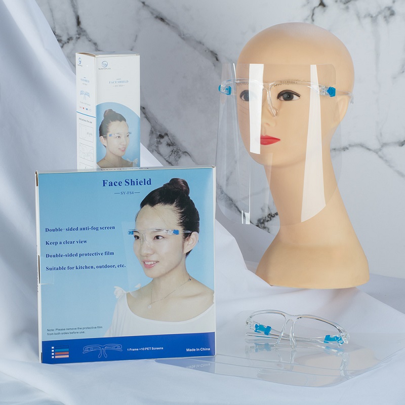 China Großhandel Sicherheitsausrüstung Kundenspezifische Kunststoff-Gesichtsschutzgläser